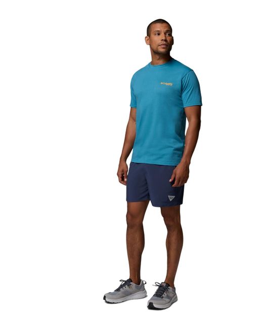 Columbia Blue Yuri Graphic T-shirt for men