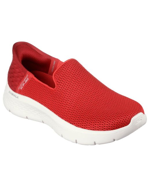 Skechers Red Slip Ins Go Walk Flex Relish Slip On Walking Sneakers From Finish Line
