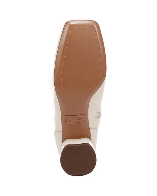 Franco Sarto White Novara Over The Knee Square Toe Boots