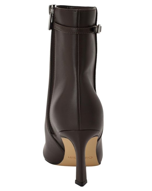 Calvin Klein Black Alenna Buckle Strap Stiletto Booties