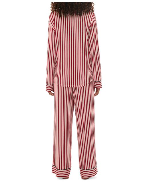 Gap Red 2-pc. Notched-collar Long-sleeve Pajamas Set