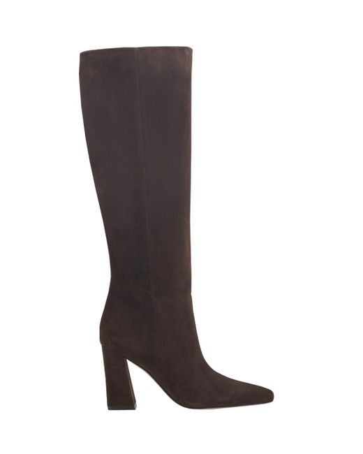 Marc Fisher Brown Yarli High Shaft Block Heel Boots