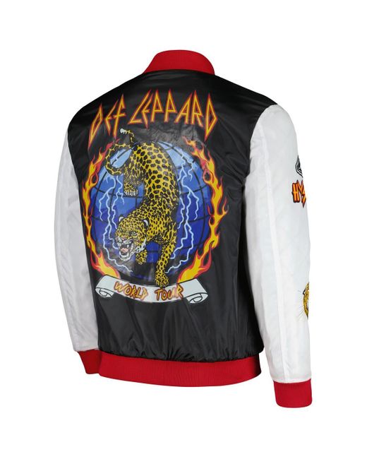 Reason Blue And Def Leppard Bomber Full-snap Jacket