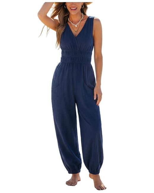 CUPSHE Blue Fair Enough Jumpsuit
