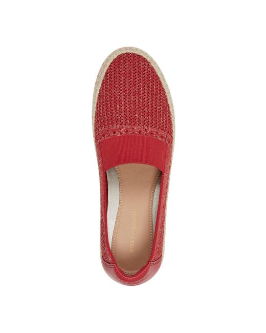 Easy Spirit Red Hassie Slip-on Round Toe Casual Espadrilles