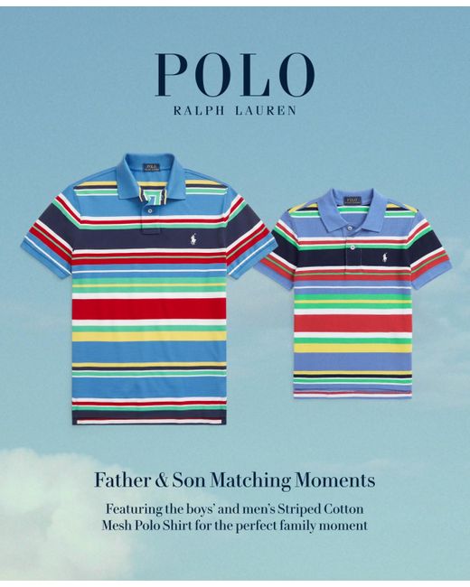 Polo Ralph Lauren Green Classic-fit Striped Mesh Polo Shirt for men