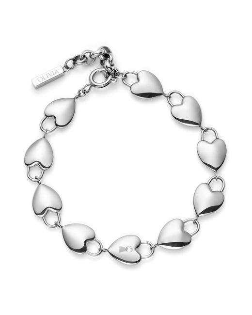 Olivia Burton Metallic Locked Heart Tone Bracelet