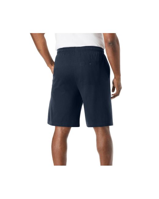 Kingsize Blue Big & Tall Lightweight Jersey Shorts for men