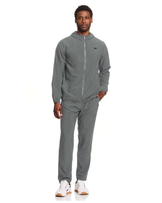 Reebok Gray Woven Logo Jacket for men