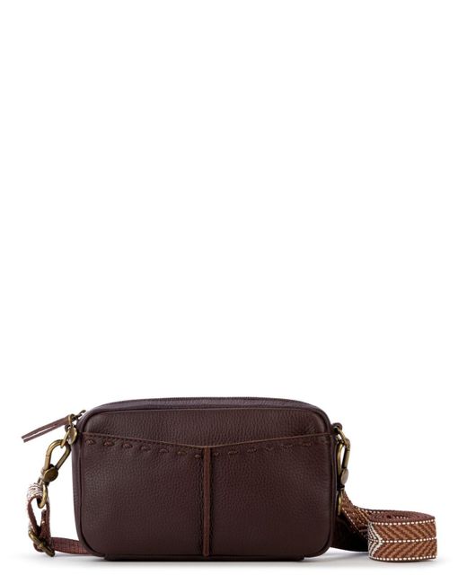 The Sak Leather Cora Mini Crossbody in Mahogany (Brown) Lyst