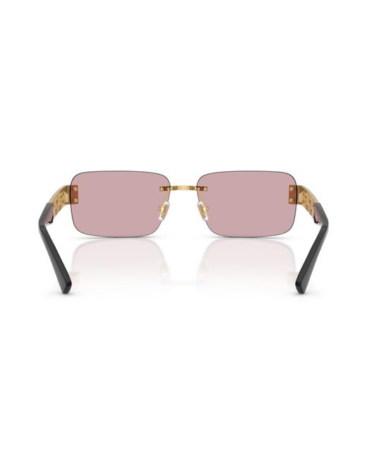 Versace Pink Rectangle Sunglasses for men