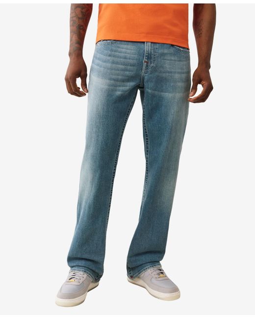 True Religion Blue Billy Flap Bootcut Jeans for men