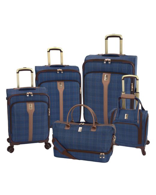 London Fog Blue Brentwood Iii Softside Luggage Collection, Created For Macy's