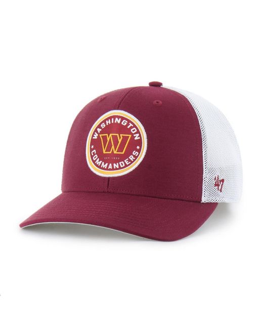 '47 Red Washington Commanders Disclose Trophy Flex Hat for men
