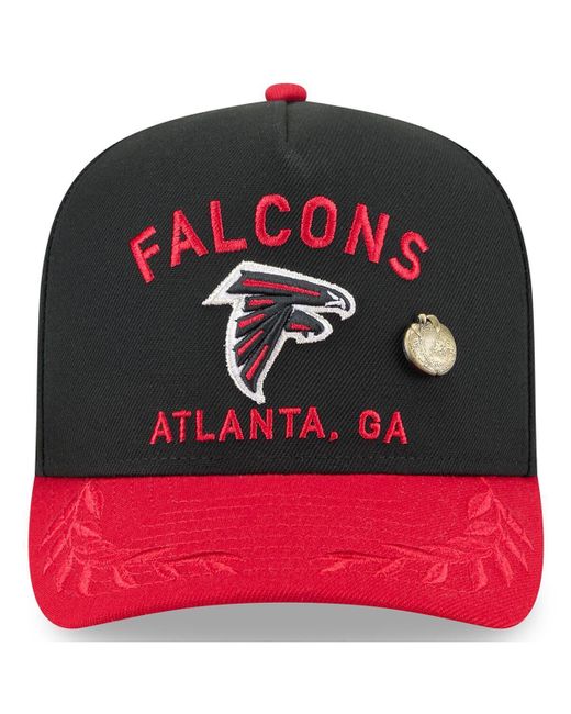 KTZ Black/red Atlanta Falcons 2025 Nfl Draft On Stage A-frame 59fifty Fitted Hat for men