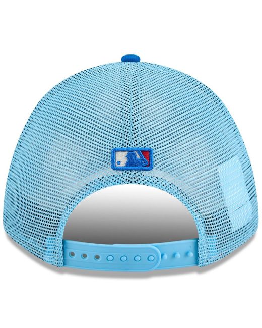 KTZ Light Blue/royal Los Angeles Dodgers 2025 Fourth Of July 9forty A-frame M-crown Adjustable Trucker Hat for men