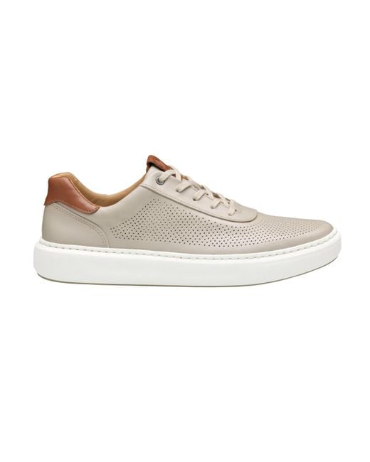 Johnston & Murphy White Anders Perforated U-throat Sneaker for men
