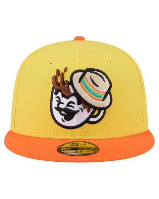 KTZ Yellow Spokane Indians Copa De La Diversion 59fifty Fitted Hat for men
