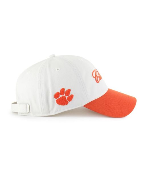 '47 Red Clemson Tigers Contemporary Basics Foundation Clean Up Adjustable Hat for men