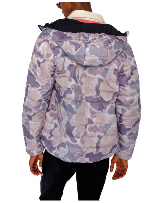 Members Only Gray Solid Packable Down Jacket for men