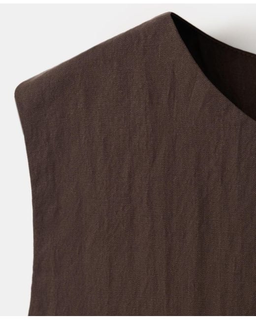 Mango Black Back Buttons Lyocell Top