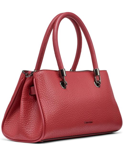 Calvin Klein Red Brigette Mini Satchel Bag
