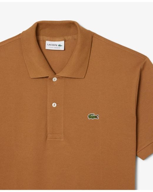 Lacoste Brown Classic Fit Short Sleeve Polo Shirt for men