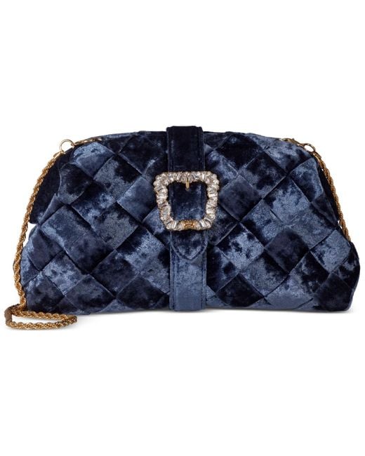Sam Edelman Blue Brit Frame Clutch