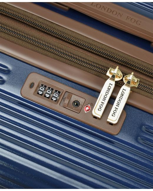 London Fog Blue Brentwood Iv 20" Expandable Spinner Carry-on Hardside