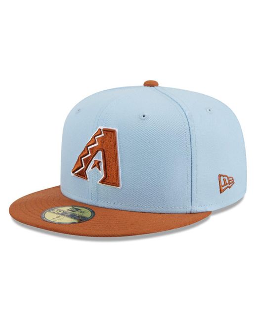 KTZ Blue /brown Arizona Diamondbacks Spring Color Basic Two-tone 59fifty Fitted Hat for men