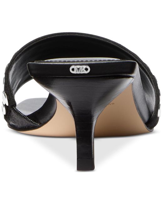 Michael Kors Black Michael Merriam Kitten-heel Sandals