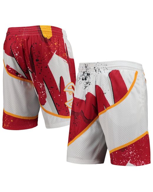 Mitchell & Ness White Atlanta Hawks Hardwood Classics 1986 Hyper Hoops Swingman Shorts for men