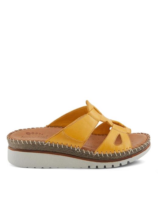 Spring Step Brown Montera Leather Slide