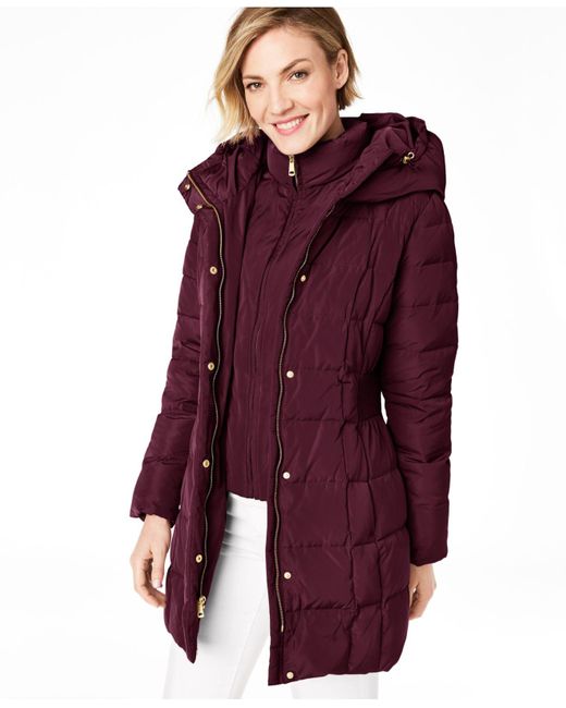 cole haan hooded down & feather jacket