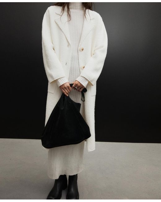 Mango Gray Knitted Long Coat