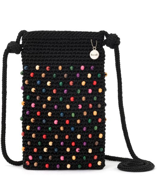 The Sak Black Josie Crochet Mini Crossbody Bag