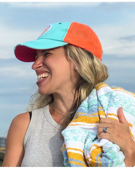 SHADY LADY Blue Salty Lady Adjustable Snap Back Mesh