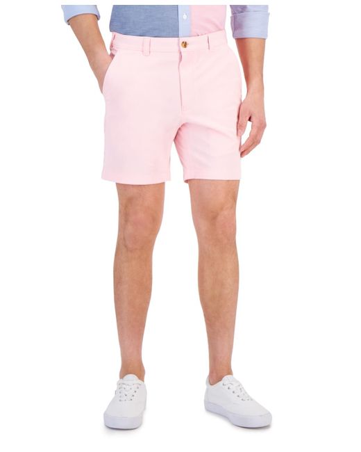 Club Room Pink Regular-fit 7" 4-way Stretch Shorts for men