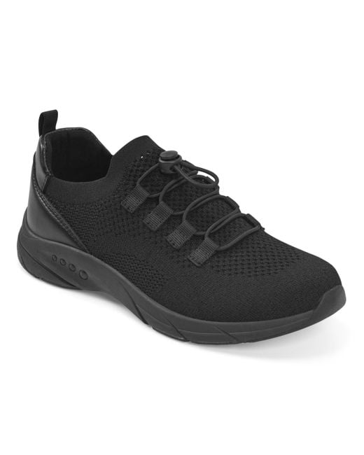 Easy Spirit Black X Denise Austin Astrid Knit Slip-on Sneaker