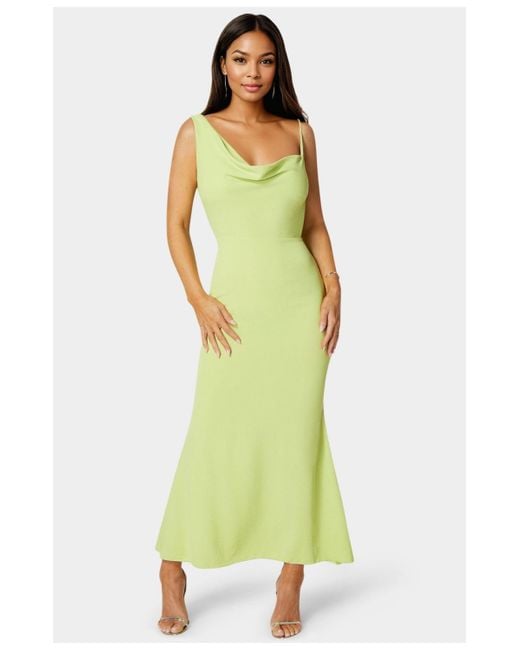 Bebe Green Airflow Cowl Maxi Dress