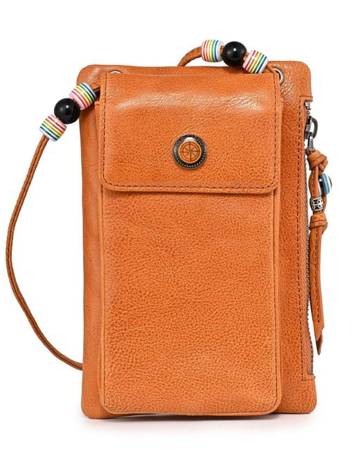 Old Trend Genuine Leather Northwood Phone Carrier in Orange | Lyst