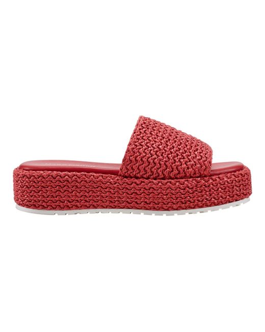 Marc Fisher Red Pais Slip-on Square Toe Casual Sandals
