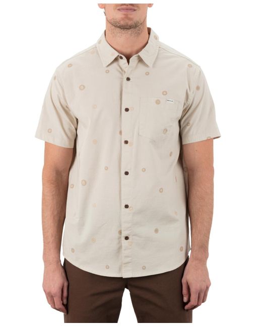 Hurley White Lido Stretch Short Sleeve Shirt for men