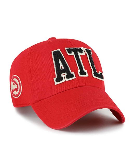 '47 Red 47 Atlanta Hawks Hand Off Clean Up Adjustable Hat for men