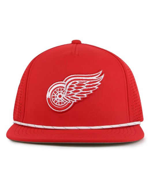 American Needle Red Detroit Wings Buxton Pro Tech Adjustable Hat for men