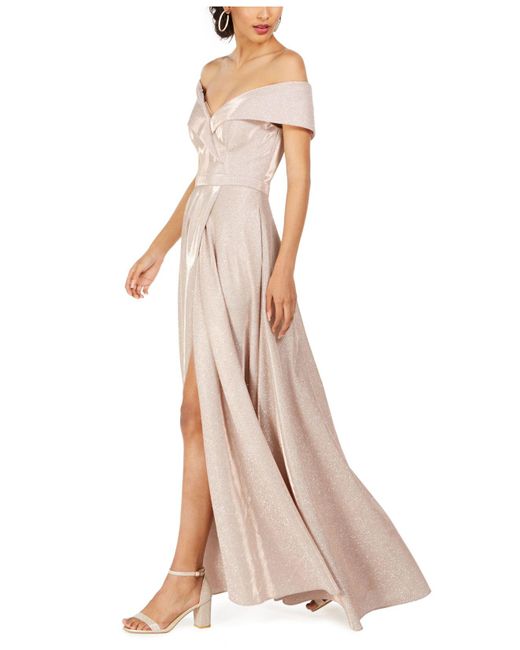 xscape cold shoulder gown