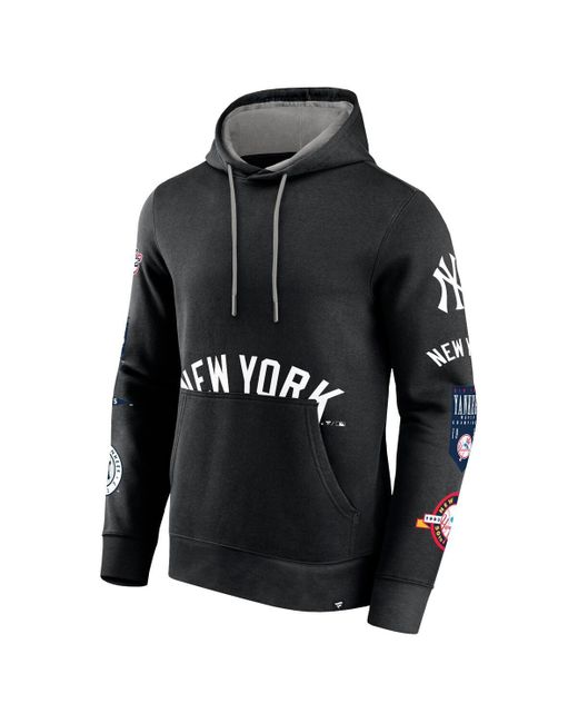 Fanatics Branded Black New York Yankees Wild Winner Pullover Hoodie for men