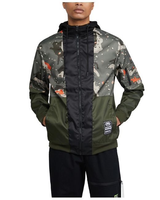 Ecko' Unltd Gray Ecko Cadet Flash Jacket for men