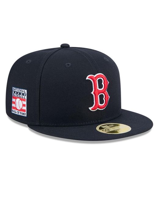KTZ Blue Boston Red Sox Baseball Hall Of Fame 59fifty Fitted Hat for men