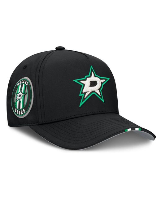 Fanatics Black Dallas Stars 2025 Nhl Draft Authentic Pro On-stage Podium A-frame Adjustable Hat for men